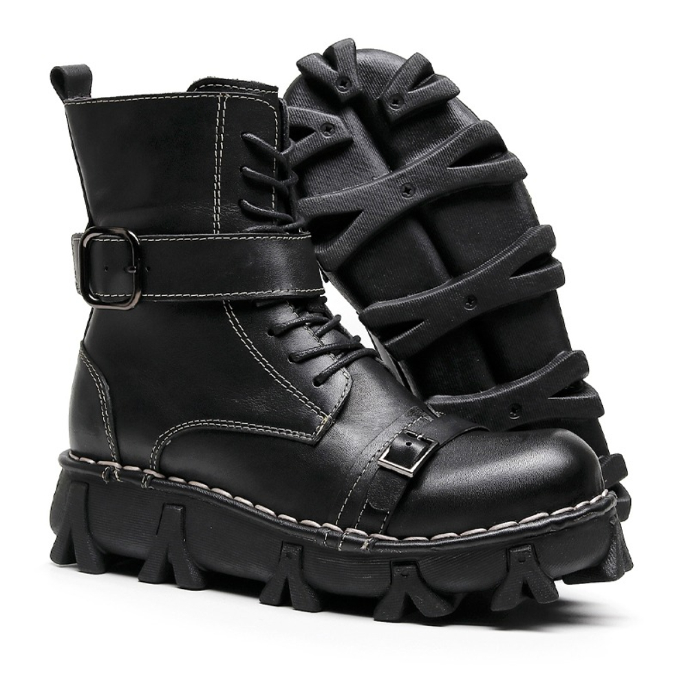 Mode männer Echte Leder Motorr – Mens Fashion Combat Boots Bewertung und Preis