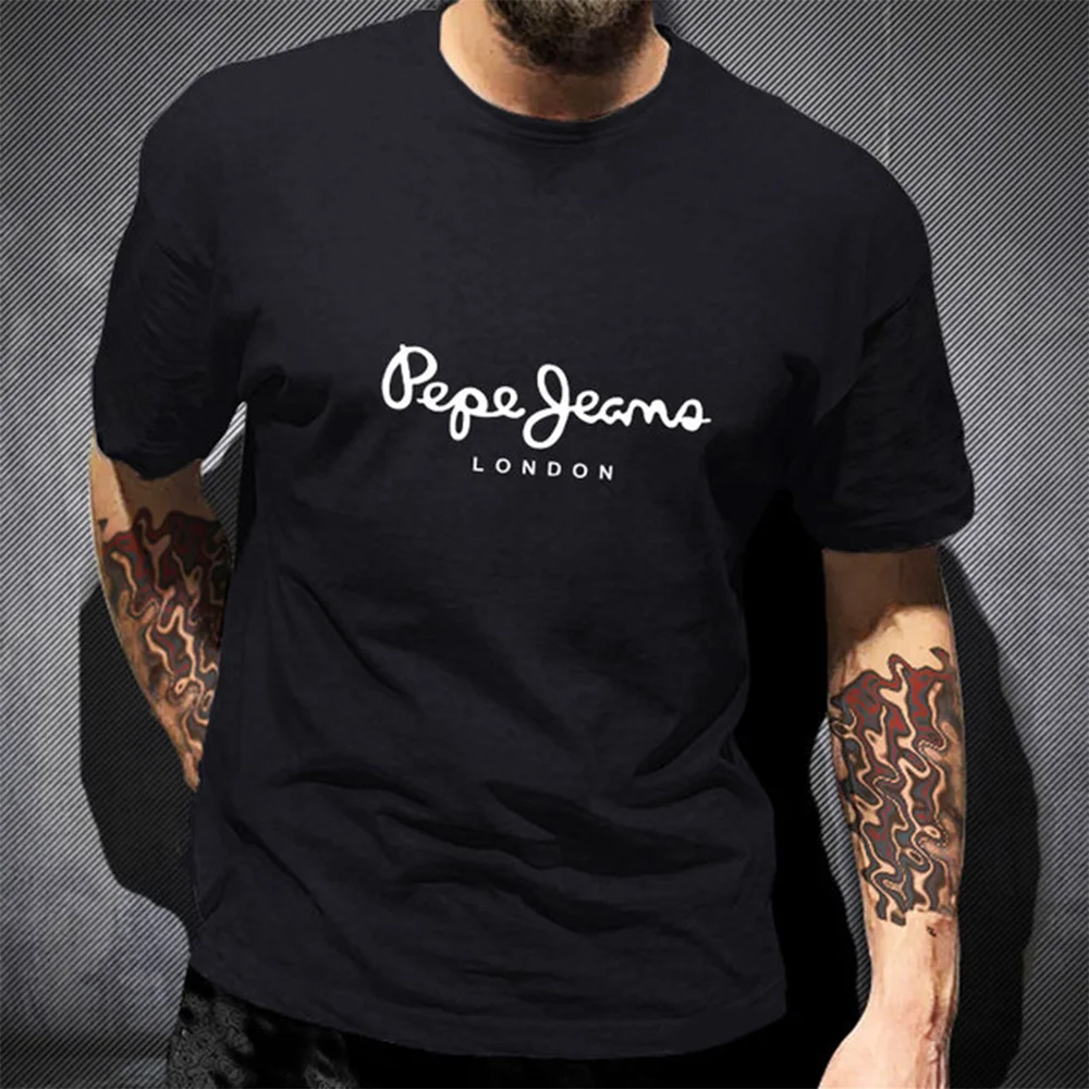 Minimalistisches T-Shirt mit B – Jeans Shirt Fashion For Men Bewertung und Preis