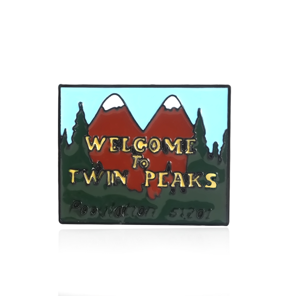 Twin Peaks Emaille-Abzeichen-B – Jeans Shirt Fashion For Men Bewertung und Preis
