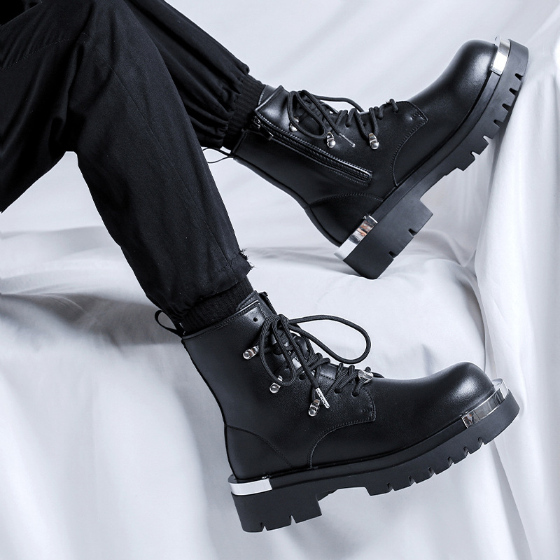 Herren Motorrad-Kampfstiefel M – Mens Fashion Combat Boots Bewertung und Preis
