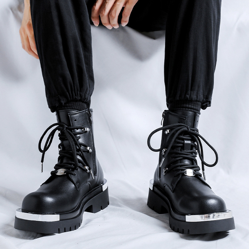 Herren Motorrad-Kampfstiefel M – Mens Fashion Combat Boots Bewertung und Preis