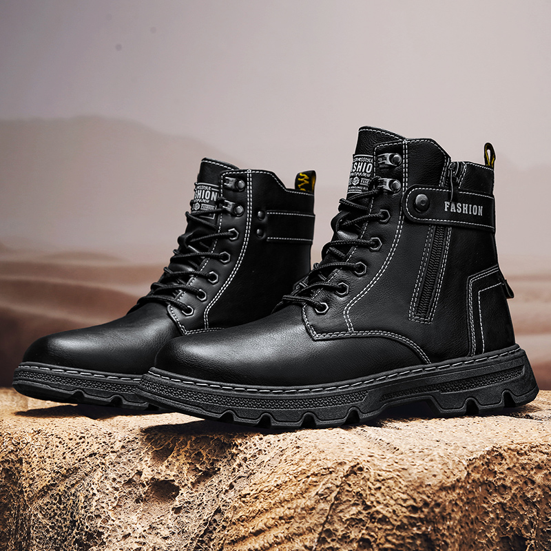 Herrenschuhe, Modische Sicherh – Mens Fashion Combat Boots Bewertung und Preis