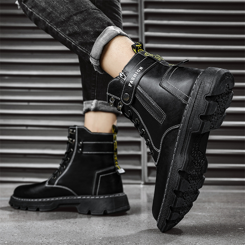 Herrenschuhe, Modische Sicherh – Mens Fashion Combat Boots Bewertung und Preis