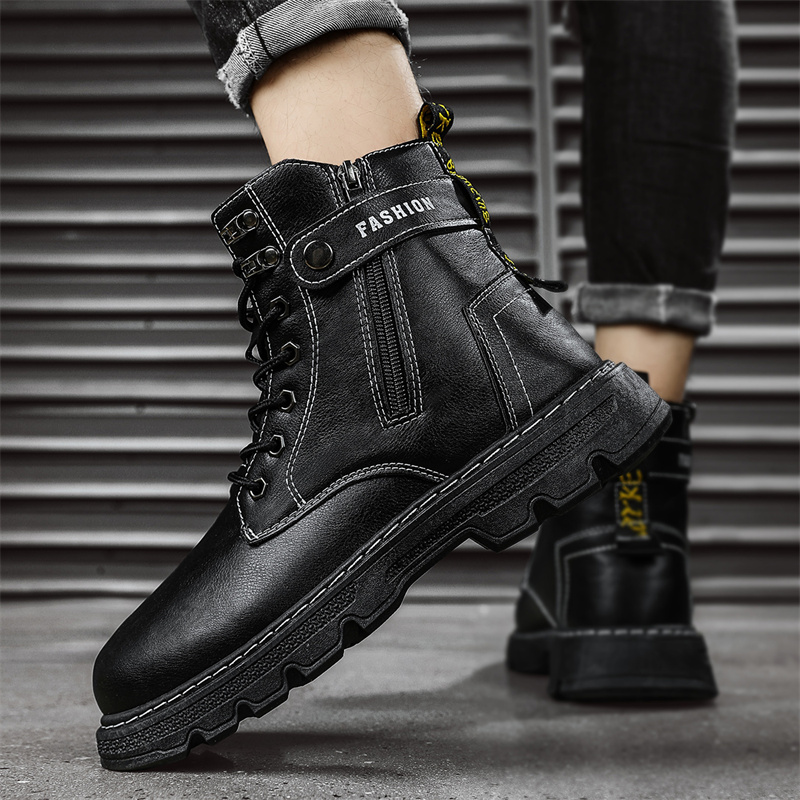 Herrenschuhe, Modische Sicherh – Mens Fashion Combat Boots Bewertung und Preis