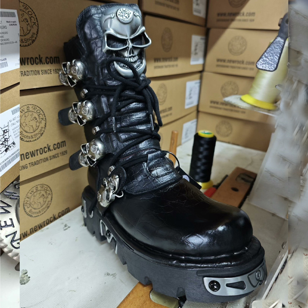 Modische Echtleder-Motorradsti – Mens Fashion Combat Boots Bewertung und Preis