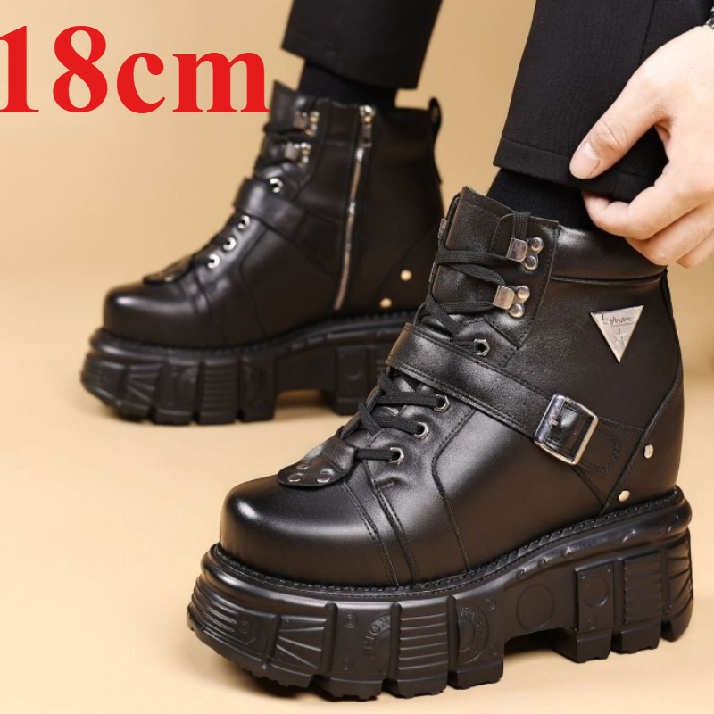 Echte Leder-Motorradstiefel fü – Fashion Men'S Boots Bewertung und Preis