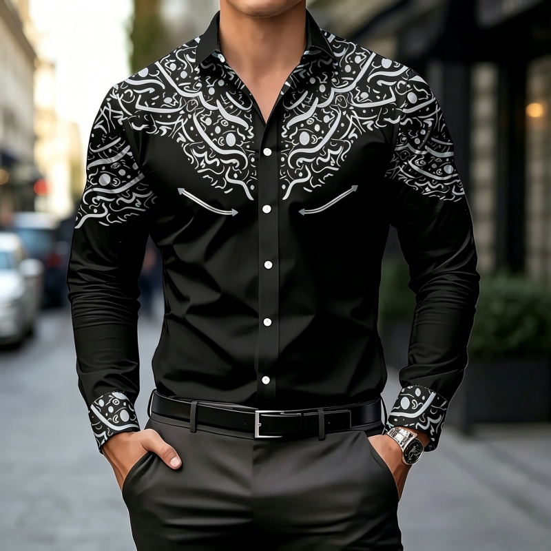 Schwarz-Weiß Kontrast-Print He – Mens Fashion Summer Bewertung und Preis