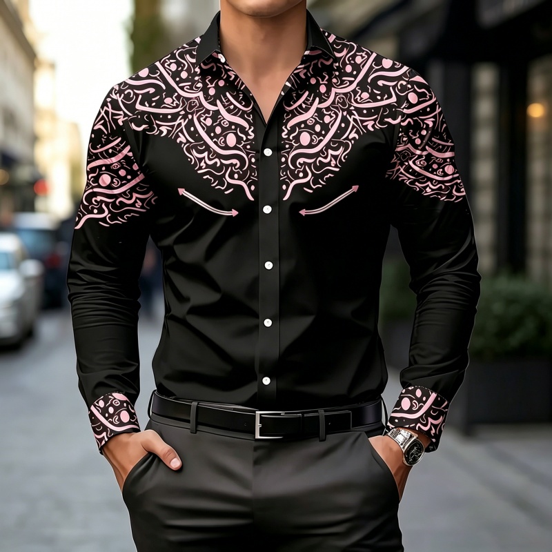 Schwarz-Weiß Kontrast-Print He – Mens Fashion Summer Bewertung und Preis