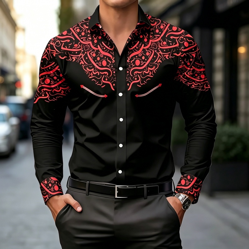 Schwarz-Weiß Kontrast-Print He – Mens Fashion Summer Bewertung und Preis