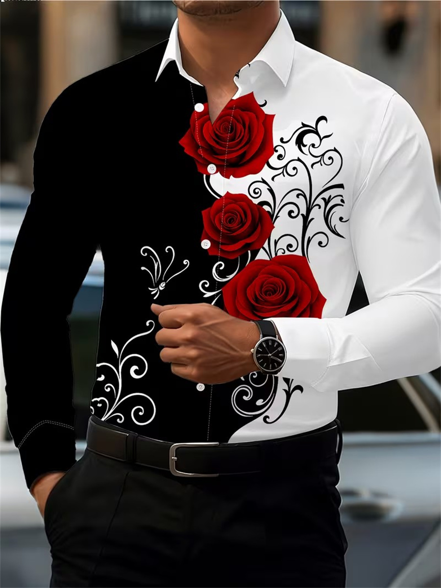 Herren Langarmhemd mit rotem R – Mens Fashion Summer Bewertung und Preis