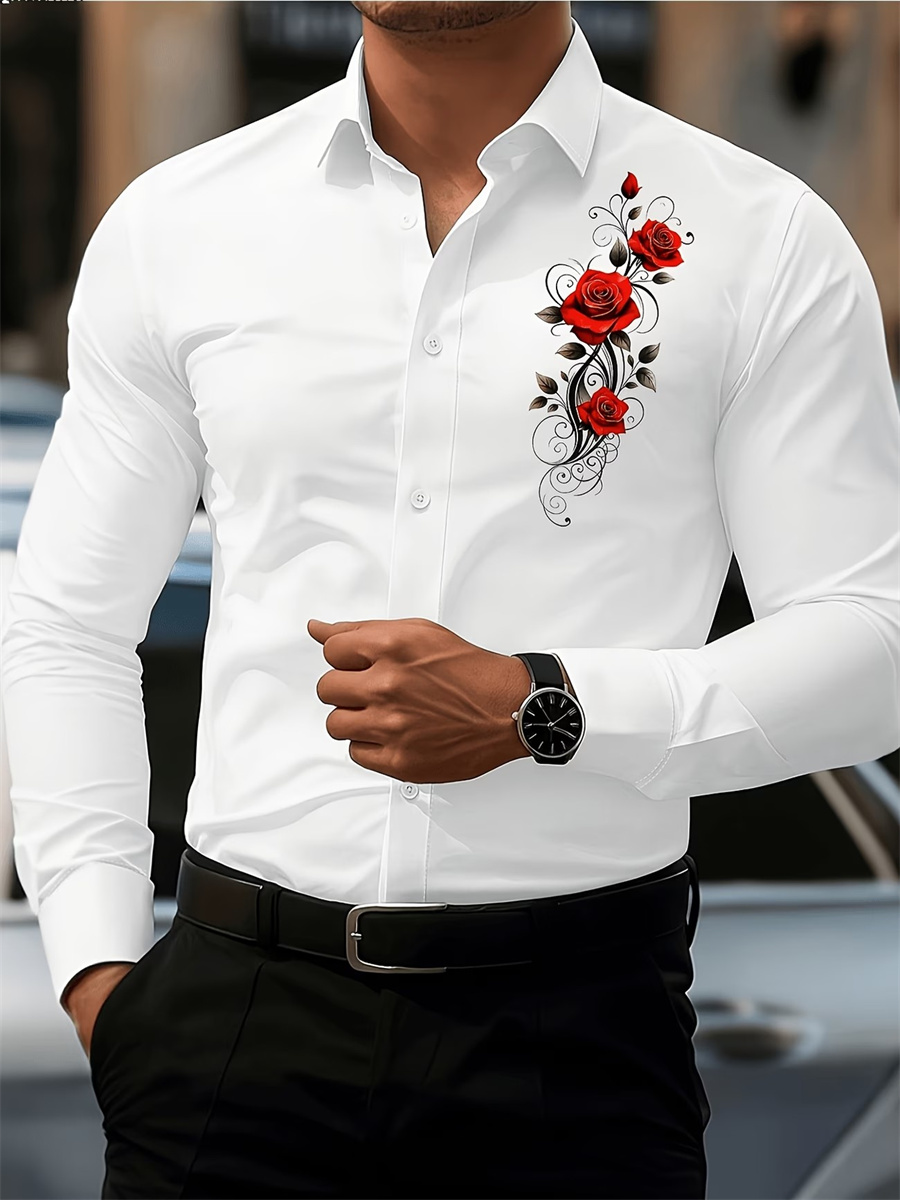Herren Langarmhemd mit rotem R – Mens Fashion Summer Bewertung und Preis