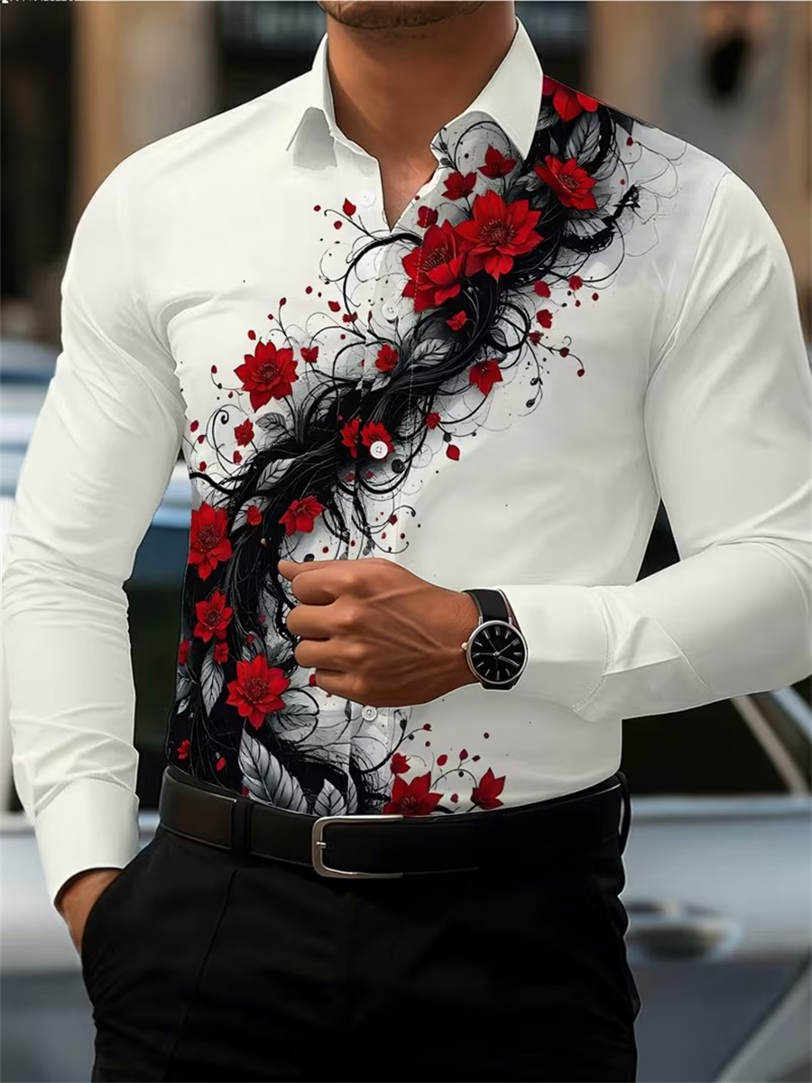 Herren Langarmhemd mit rotem R – Mens Fashion Summer Bewertung und Preis