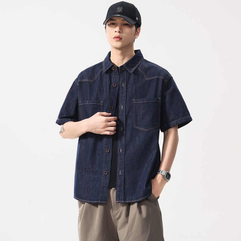 Sommer Leichte Dünne Denim Hem – Jeans Shirt Fashion For Men Bewertung und Preis