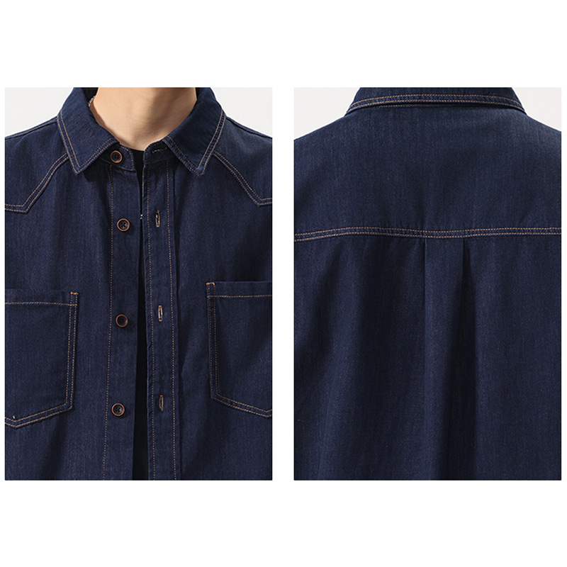 Sommer Leichte Dünne Denim Hem – Jeans Shirt Fashion For Men Bewertung und Preis