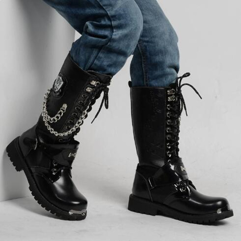 Modische Herren-Motorradstiefe – Mens Fashion Combat Boots Bewertung und Preis