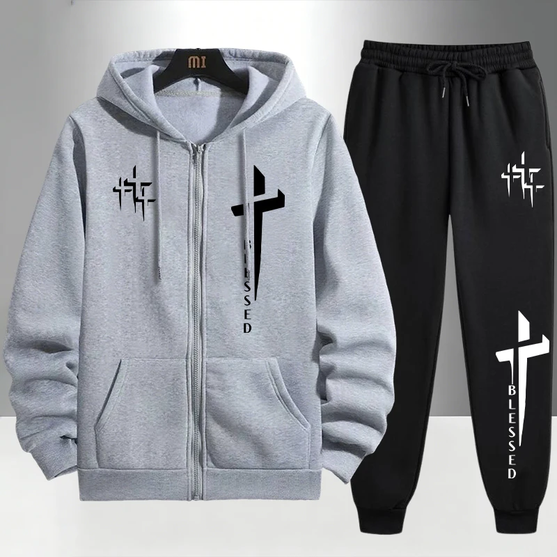Cross Blessed Print Trainingsa – Mens Fashion Urban Bewertung und Preis