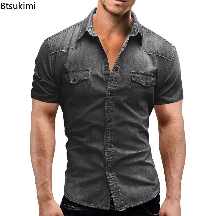 Neue 2026 Herren Elastische Sl – Jeans Shirt Fashion For Men Bewertung und Preis