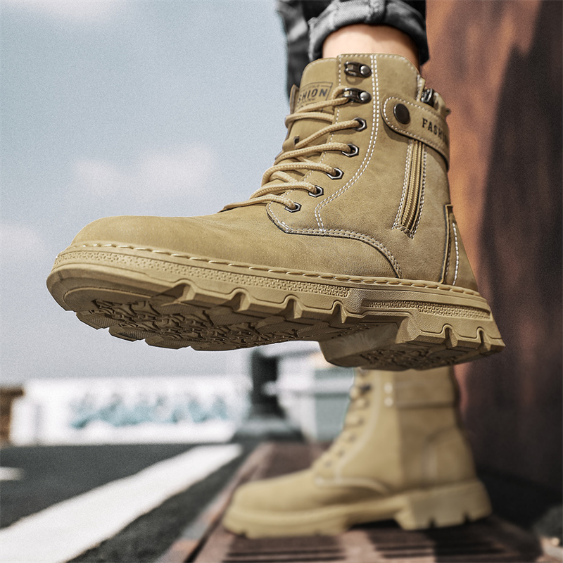 Herrenschuhe, Modische Sicherh – Mens Fashion Combat Boots Bewertung und Preis