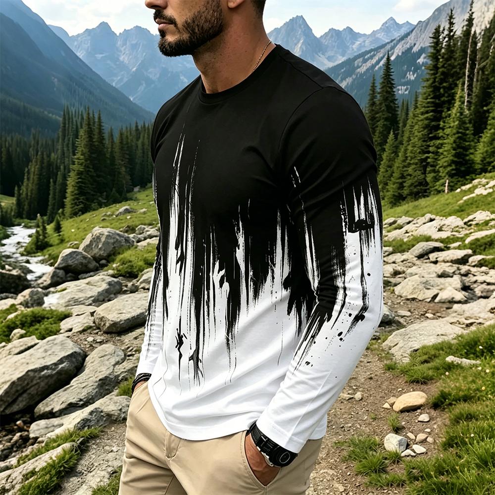 Herren Gradient Ink Splash Lan – Men'S Spring Fashion Bewertung und Preis
