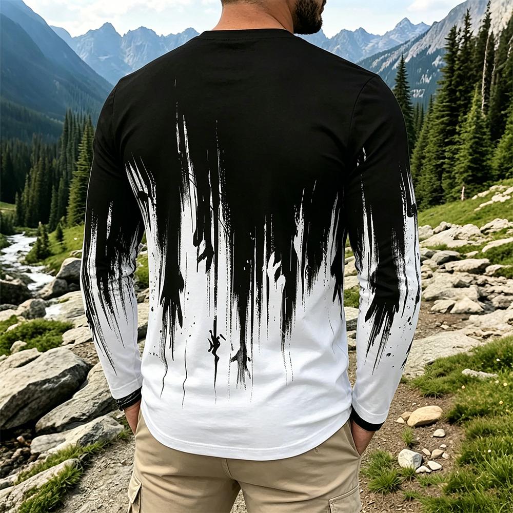 Herren Gradient Ink Splash Lan – Men'S Spring Fashion Bewertung und Preis