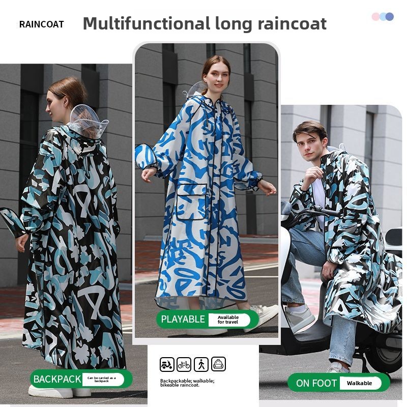Langer Tarnfarben-Regenmantel  – Mens Fashion Poncho Bewertung und Preis